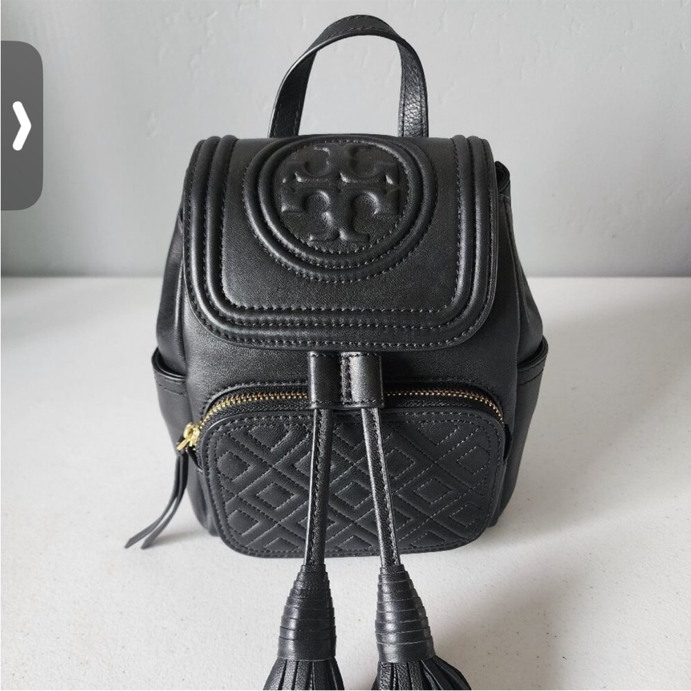 Tory Burch Black Leather Backpack